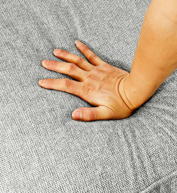 English Elm Chesterfield Linen Tufted 3-Seater Sofa with Scrolled Arms and Nailhead Trim, Durable Plywood Frame Gray W1413S00094