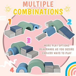 English Elm 5-piece Foam Climbing Set for Toddlers Soft Epe Blocks Indoor Active Play Structure N710P170358M