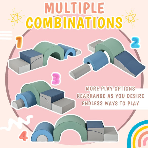 English Elm 5-piece Foam Climbing Set for Toddlers Soft Epe Blocks Indoor Active Play Structure N710P170358M