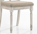 English Elm Tan and Antique White Padded Side Chair (Set Of 2)