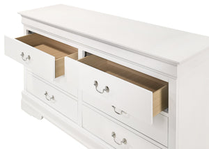 English Elm Louisphillipe G02190-D White Traditional Dresser With Curved Moldings & Durable Storage Solutions B078107859