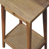 English Elm Solid Wood Woven Solid Wood End Table