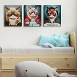 Madison Park Grumpy Cats Modern/Contemporary My House, My Rules Canvas Wall Art MP95C-0331 My House, My Rules/Multi