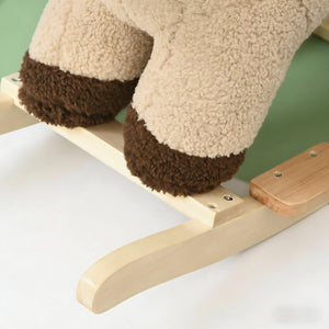English Elm Classic Wooden Toddler Rocking Horse with White Finish Safe Grip Rails Nursery Play T3971P442156