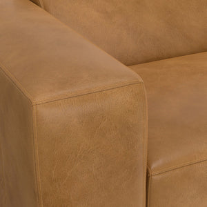 English Elm Rex Handcrafted Right Sectional Sofa with Ottoman — Eco-Friendly Performance Fabric, Durable Comfort Brown B136P199271