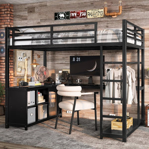 English Elm Twin House Bunk Bed with Slide Storage Stairs and Safety Rails for Kids Rooms W1580S00369