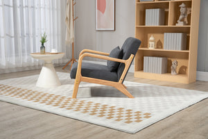 English Elm Mid Century Modern Accent Chair - Plush Grey Upholstered Reading Armchair With Wood Frame Design W2530P326473