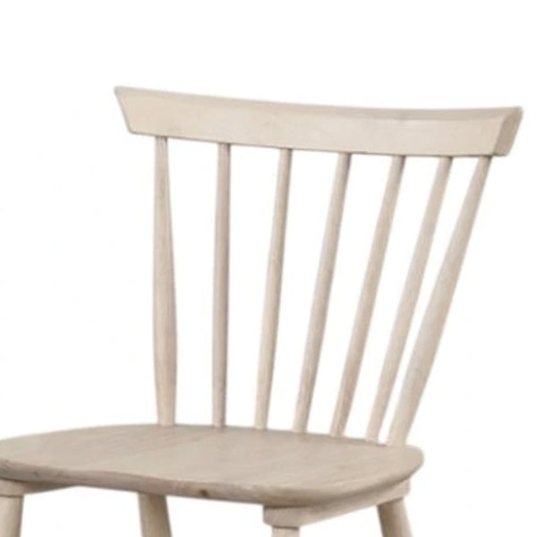 English Elm Lyoi Ladder Back Dining Chairs Set of 2 Gray Upholstered Seat Solid Wood Frame B056P417053