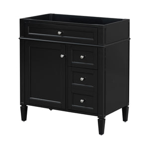 English Elm 30'' Modern Bathroom Vanity Cabinet With 2 Drawers, Tip-Out Storage & Adjustable Shelves, Stylish Design N710P250685B