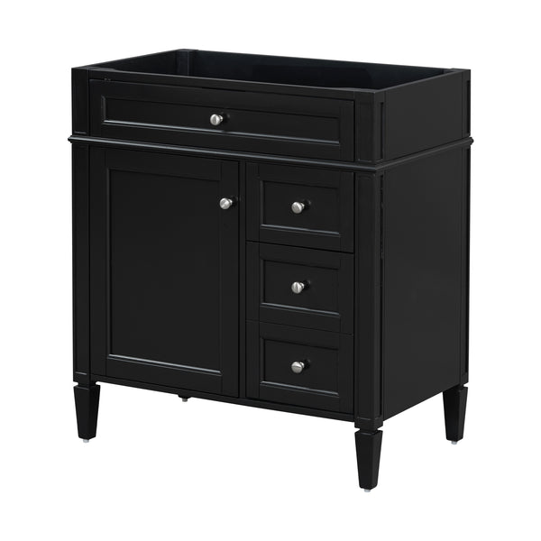 English Elm 30'' Modern Bathroom Vanity Cabinet With 2 Drawers, Tip-Out Storage & Adjustable Shelves, Stylish Design N710P250685B