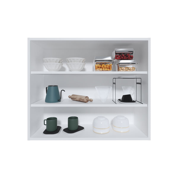 English Elm Wally 36" Wide 3-Tier Open Wall Cabinet with Spacious Shelves, Modern Multi-Room Storage Solution White 26.6 L x 78 W x 9 H B200P253726