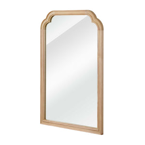 English Elm Natural Wood Solid Wood Frame 20x30 Rounded Corner Decorative Mirror – Rustic Tempered Glass Vanity W2203P389090