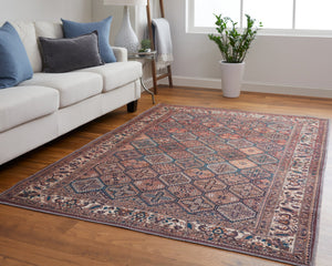 Feizy Rugs Rawlins Vintage-inspired Machine Made Polyester Oriental Rug - Antique Design For Modern Spaces Brown,Red,Ivory Polyester Rln39hkftanmltg21
