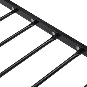 English Elm Twin Sturdy Metal Bed Frame for Twin Mattress — Quiet, Tool-Included Assembly, No Box Spring Needed, 300LB Capacity Black 43.7 L x 24 W x 3.35 H W2297P347753