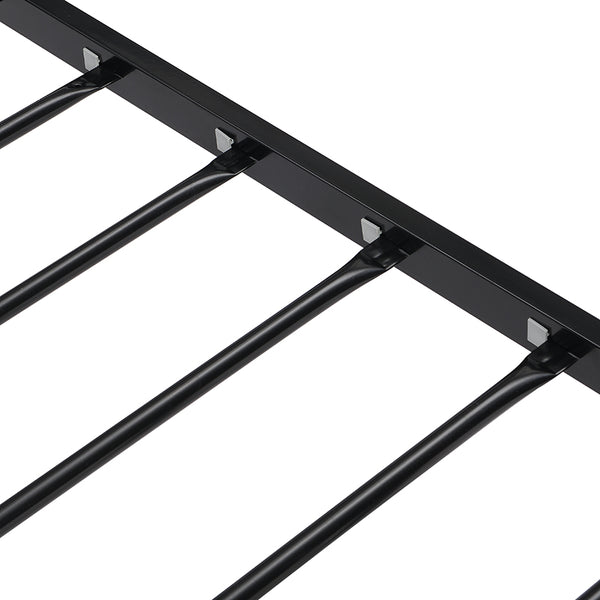 English Elm Twin Sturdy Metal Bed Frame for Twin Mattress — Quiet, Tool-Included Assembly, No Box Spring Needed, 300LB Capacity Black 43.7 L x 24 W x 3.35 H W2297P347753