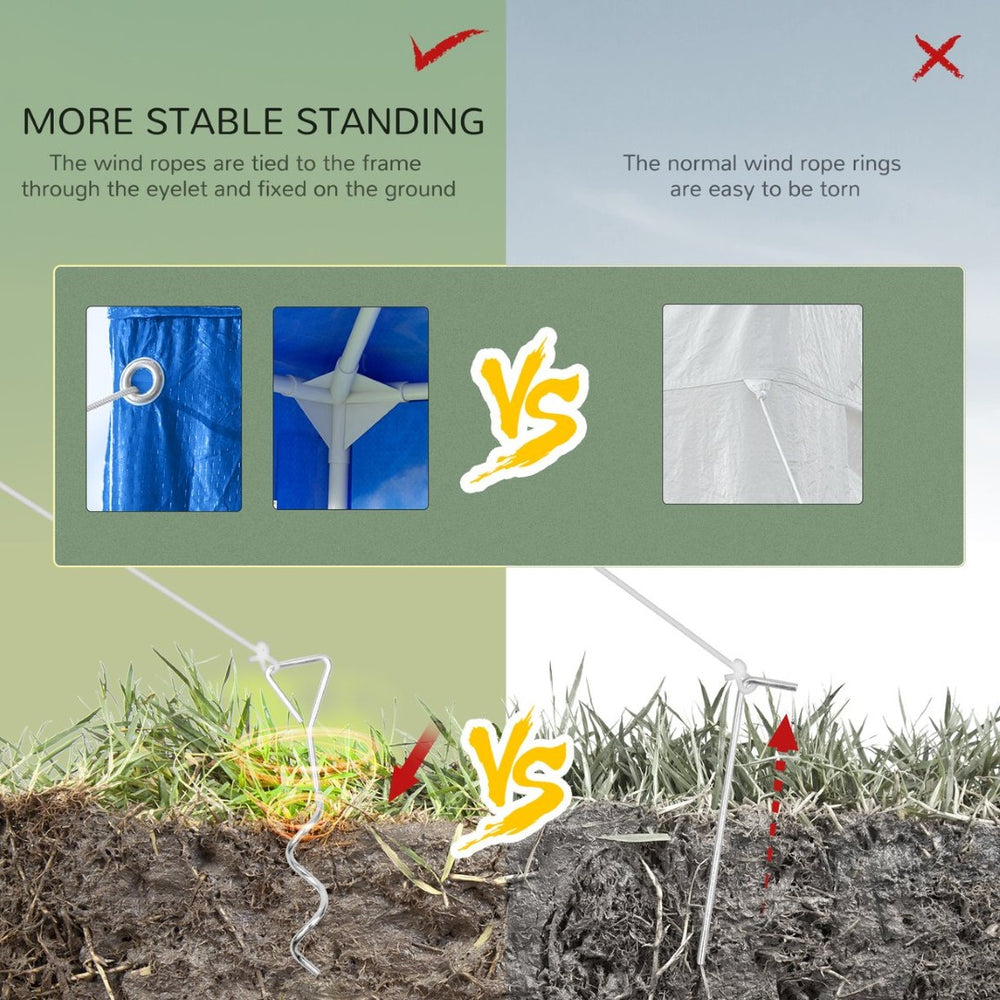 English Elm Outsunny 9.6' X 19' Outdoor Event Tent With Removable Sidewalls, Perfect For Weddings & Gatherings! W2225P175526-GIGA