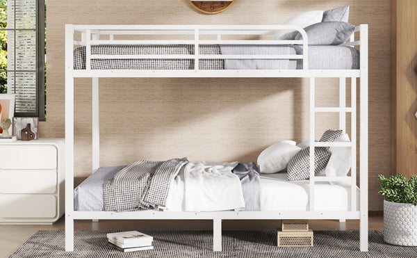 English Elm Twin Xl Solid Pine Loft Bed with Built-in Led Lighting and Storage Shelves W1580S00415