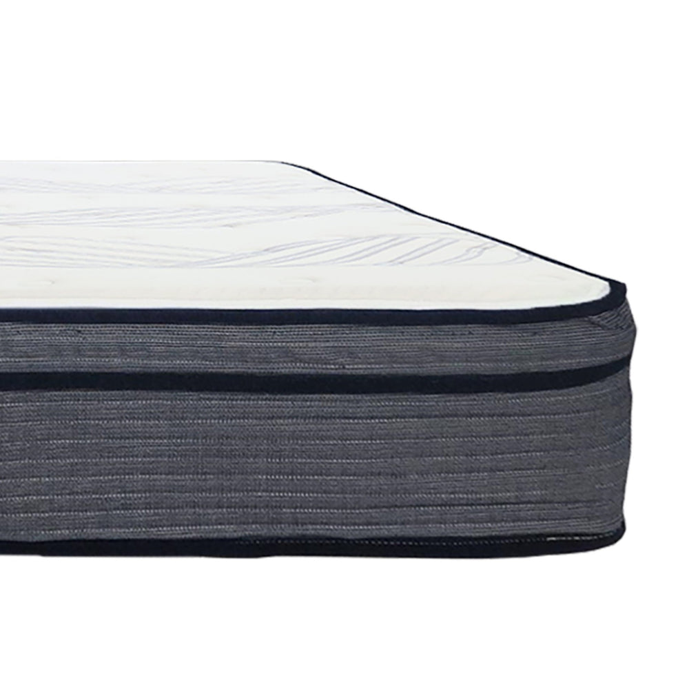 English Elm 14 Pocket Coil Hybrid Mattress 14 in. Full - Pressure-Relief Foam Layers, Breathable Knit Cover, Supportive डिजाइन Grey+White 56 L x 13 W x 13 H B011P203026