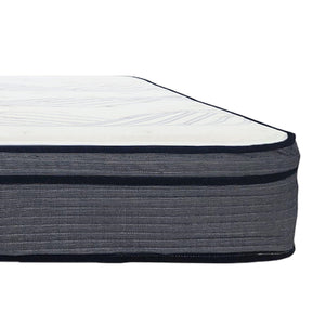 English Elm 14 Pocket Coil Hybrid Mattress 14 in. Full - Pressure-Relief Foam Layers, Breathable Knit Cover, Supportive डिजाइन Grey+White 56 L x 13 W x 13 H B011P203026