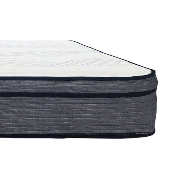 English Elm 14 Pocket Coil Hybrid Mattress 14 in. Full - Pressure-Relief Foam Layers, Breathable Knit Cover, Supportive डिजाइन Grey+White 56 L x 13 W x 13 H B011P203026