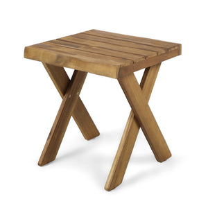English Elm Set of 2 Acacia Wood Outdoor Loungers with Woven Rattan and Cross Base Side Table N769P303159A_2_63158.00