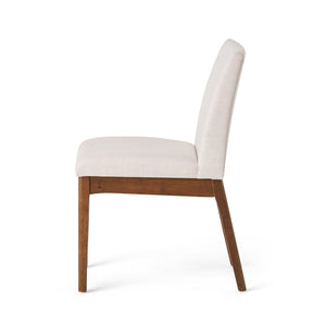 English Elm Christopher Knight Home® - DINING Chair with Upholstered Fabric Seat and Sleek Wood Legs — Compact Modern Comfort & Style Light beige 58924.00WNT
