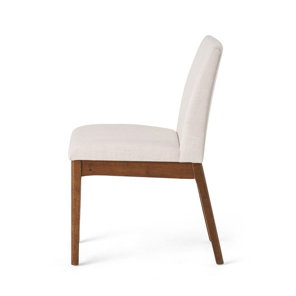English Elm Christopher Knight Home® - DINING Chair with Upholstered Fabric Seat and Sleek Wood Legs — Compact Modern Comfort & Style Light beige 58924.00WNT