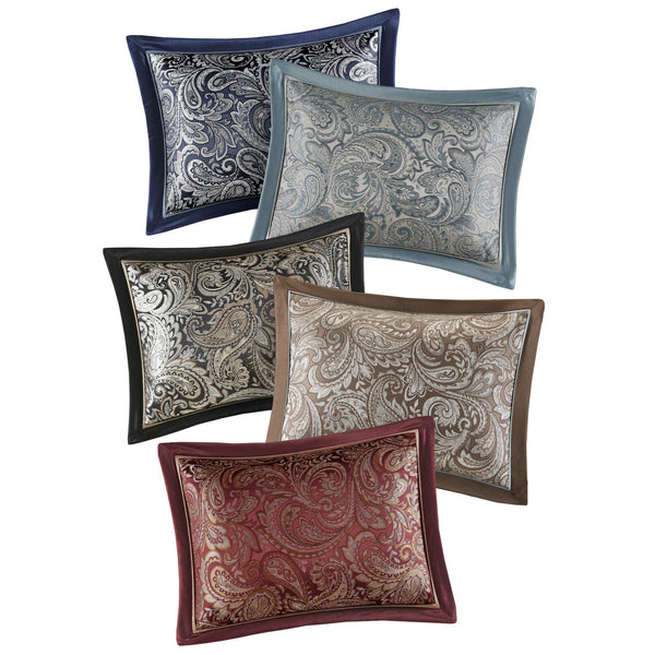 English Elm 12 Piece Comforter Set - Luxurious Cotton Sheets & Reversible Jacquard Paisley Design, Cal King B035128825