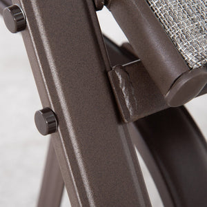 English Elm Outsunny Outdoor Glider Chair - Durable Steel Frame, Breathable Mesh, Perfect For Patio & Garden Comfort W2225P200748-GIGA