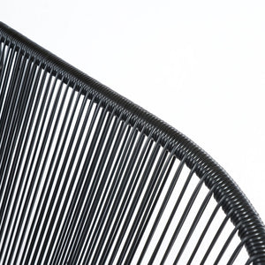 English Elm Condessa Outdoor Pe Rattan Loveseat Iron Frame Weather Resistant Patio Seating Black N775P423051B