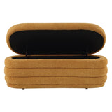 OSP Home Furnishings Clifford Storage Bench Medallion Sherpa