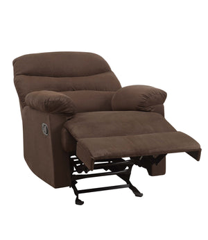 English Elm Chocolate Glider Recliner Smooth Motion Pillow-Top Arms Microfiber Comfort Firm Support Modern Style B062P215430