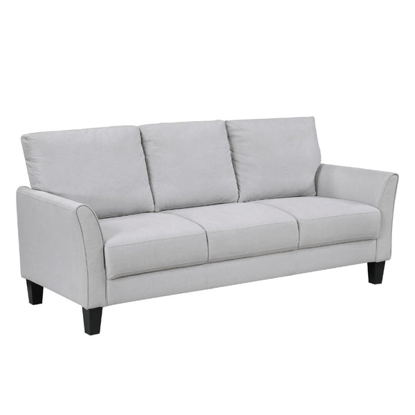English Elm Xumo Contemporary Sofa Textured Gray Upholstery Tapered Legs Living Room Seating B056P417047