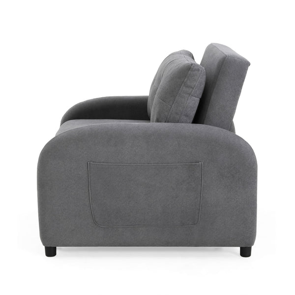 English Elm Christopher Knight Home® - (Old 3-in-1 Convertible Sleeper Sofa Bed with Pillow & Pocket, Compact Loveseat with Pull-Out Bed and Wheels Grey N765P34284849G