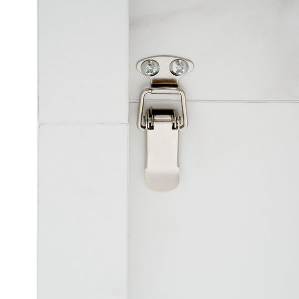 English Elm 47.24"-63"Modern Rectangle Dining Table with Extendable Top, Printed Marble Look, Sturdy Steel Base & Storage White W757P331962