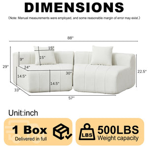 English Elm Chenille Modular Curved Sectional Sofa with Sculptural Piano Key Design and Four Throw Pillows W834S00576