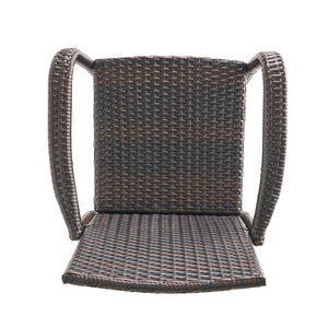English Elm Littleton Outdoor Woven Faux Rattan Barstools Set of Two for Patio Pool Deck N758P391492D
