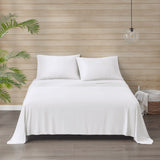 Beautyrest Tencel Polyester Blend Casual Sheet Set BR20-3895 White