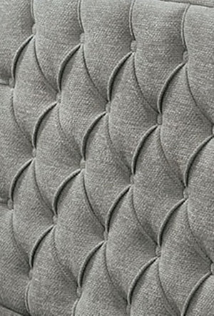 English Elm Transitional Twin Daybed with Diamond Tufted Back and Wood Trim, Versatile Seating & Sleeping Solution Gray 44 L x 39 W x 9 H B2741S00665