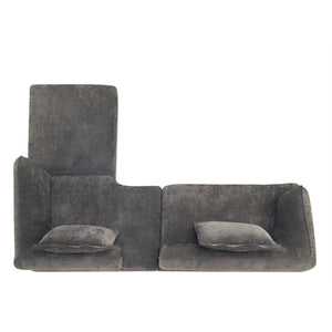 English Elm 122" L-shaped Sectional with Deep Chaise High Density Foam Low Profile Living Room Sofa N767P371309D
