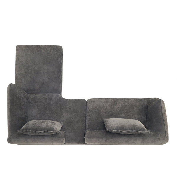 English Elm 122" L-shaped Sectional with Deep Chaise High Density Foam Low Profile Living Room Sofa N767P371309D