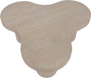 Meridian Furniture Cove Art Deco Sculptural Oak Veneer Coffee Table with Tiered Curves for Modern Living Rooms Natural 33" W x 33" D x 13" H 99000Natural-CT13