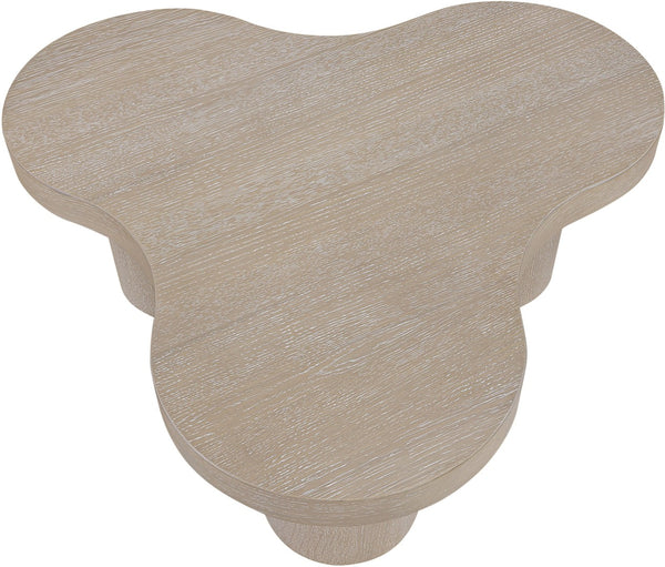 Meridian Furniture Cove Art Deco Sculptural Oak Veneer Coffee Table with Tiered Curves for Modern Living Rooms Natural 33" W x 33" D x 13" H 99000Natural-CT13