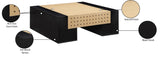 Mondrian Black Coffee Table 99001-CT Meridian Furniture