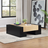 Mondrian Black Coffee Table 99001-CT Meridian Furniture