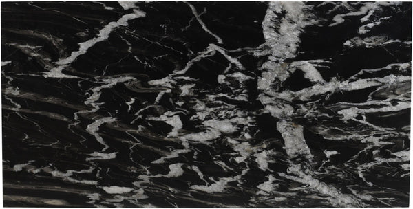 Meridian Furniture Vernazza Genuine Stone Rectangular Coffee Table Handcrafted Natural Veining for Living Rooms Black Genuine Marble 99004Black-CT
