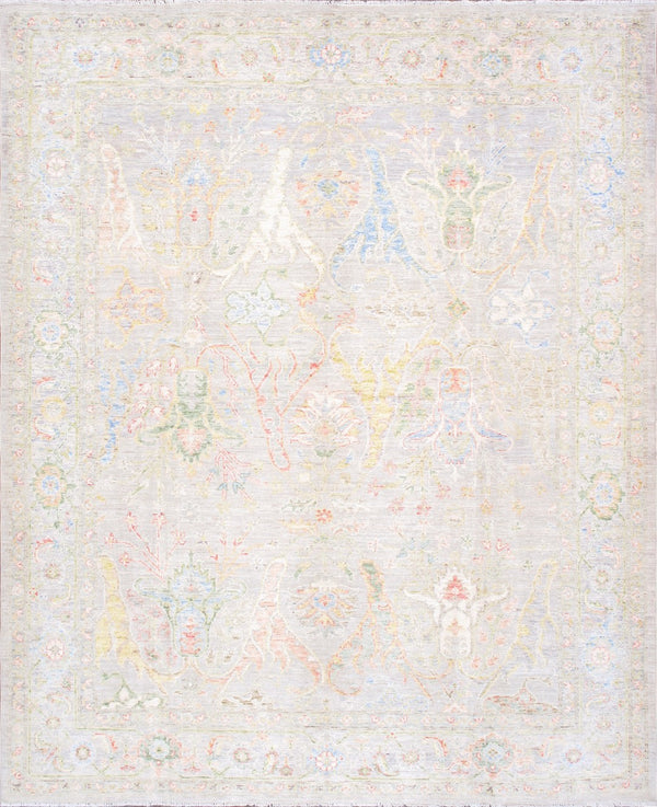 Pasargad Home Oushak Collection Hand-knotted Wool Area Rug - Timeless Elegance For Any Space   990075 8x10