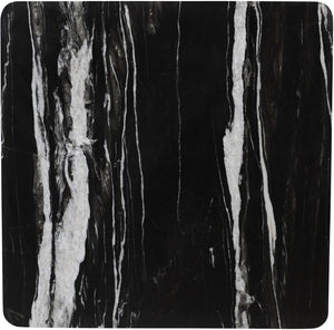 Meridian Furniture Livorno Handcrafted Stone Top Coffee Table Art Deco Accent for Modern Living Rooms Black Genuine Marble 99007Black-CT
