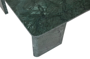 Meridian Furniture Livorno Handcrafted Stone Top Coffee Table Art Deco Accent for Modern Living Rooms Green Genuine Marble 99007Green-CT