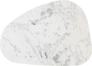 Meridian Furniture Messina Genuine Marble Coffee Table with Sculptural Triple Column Base for Modern Living Rooms White Genuine Marble 99008White-CT